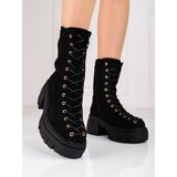 SHELOVET Suede lace-up women's bags black | Shoptok.si