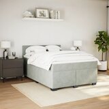  Krevet s oprugama i madracem svjetlosivi 140x200 cm baršunasti | shoptok.hr