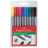 Faber-Castell flomaster liner grip finepen 151610 komplet boja 0.4 mm metalni vrh 10 kom | ePonuda.com