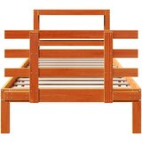  Okvir kreveta s uzglavljem voštano smeđi 75x190 cm od borovine | shoptok.hr