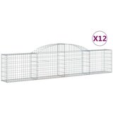  Lučne gabionske košare 12 kom 300x30x60/80 cm pocinčano željezo | shoptok.hr