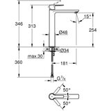 Grohe enoročna armatura za umivalnik LINEARE brez zgornjega dela sifona (23405001) - krom | Shoptok.si