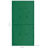  Jastuci za vrtne stolice 2 kom zeleni 100x50x3 cm od tkanine | shoptok.hr