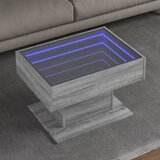 vidaXL Stolić za kavu LED boja hrasta 70x50x45 cm konstruirano drvo | shoptok.hr