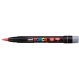 POSCA Uni flomaster; konica čopič; rdeč, (21290464) Cene