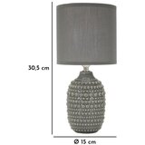 Mauro Ferretti Siva stolna lampa keramička s tekstilnim sjenilom (visina 30,5 cm) Points – | shoptok.hr