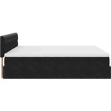 vidaXL otomanski krevet s madracem i LED crni 180x200cm baršunasti | shoptok.hr