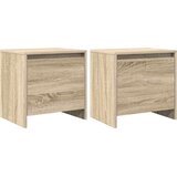  Noćni ormarići 2 kom boja hrasta sonome 45x34x44,5 cm drveni Bež | shoptok.hr