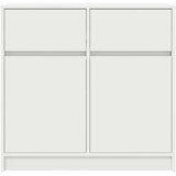 vidaXL Komoda s predalom bela 80x34x76 cm inženirski les | Shoptok.si