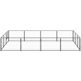  Kavez za pse crni 12 m² čelični | shoptok.hr