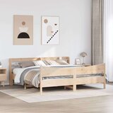  Okvir kreveta s uzglavljem 180 x 200 cm masivna borovina | shoptok.hr