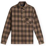 Portuguese Flannel Srajce z dolgimi rokavi Altitude Popover - Green Kostanjeva Cene