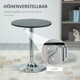  Okrugli barski stol okretna baza 360° podesiva visina čelik crni Ø61x70-90 cm | shoptok.hr
