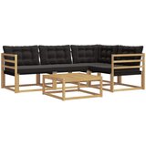  Set vanjskih sofa 5 kom. Bijela i crna | shoptok.hr