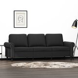 vidaXL Kavč trosed črn 180 cm žamet Cene