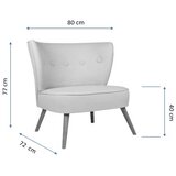  Siva fotelja JENI | Eponuda.com