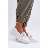 S. BARSKI Light Women's Leather Moccasins on Platform White S.Barski LR590 | shoptok.hr