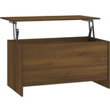 Maison Chic Klubska mizica - kavna mizica - Nizka mizica rjavi hrast 102x55,5x52,5 cm konstruiran les, (21754614) | Shoptok.si
