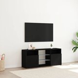TV ormarić s LED svjetlima crni hrast 120x30x50 cm inženjerski drvo | shoptok.hr