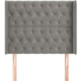  Vzglavje z ušesi svetlo sivo 103x16x118/128 cm žamet, (20792564) | Shoptok.si