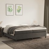  Okvir za krevet s oprugom tamnosivi 200x200 cm baršunasti Cene