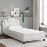  Okvir za krevet Viana bez madraca bijeli 100x200 cm od umjetne kože | shoptok.hr