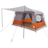 vidaXL Družinski šotor Siva in oranžna 320 x 210 x 180 cm Poliester, (5000309405) | Shoptok.si
