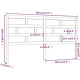  Uzglavlje za krevet boja meda 186 x 4 x 100 cm masivna borovina | shoptok.hr