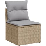  Vrtna garnitura - 9-dijelni set vrtnih sofa s jastučićima bež poli ratan akacija | shoptok.hr