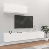 vidaXL Komplet TV omaric 3-delni bel inženirski les | Shoptok.si