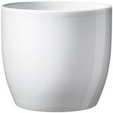 SK Okrugla tegla za biljke Basel (Vanjska dimenzija (ø x V): 10 x 8 cm, Bijela, Keramika, Sjaj) | shoptok.hr