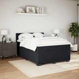  Krevet s oprugama i madracem crni 140 x 190 cm baršunasti | shoptok.hr