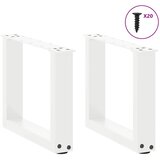  Noge za klub stolić U-oblik 2 kom Bijele 40 x (30-31) cm Čelik | Eponuda.com
