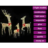  Obitelj jelena 3 pcs Topla bijela 128 cm PET | shoptok.hr