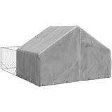  Vanjska kućica za pse sa stazom 5x3x1,9 m pocinčani čelik | Shoptok.si