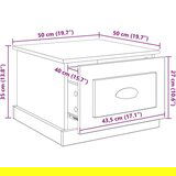 vidaXL Kava Stol hrast artisan 50 x 50 x 35 cm Konstruirano drvo | shoptok.hr