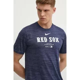 Nike Kratka majica Boston Red Sox moška, mornarsko modra barva