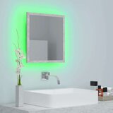 vidaXL lED kupaonsko ogledalo siva boja betona 40 x 8,5 x 37 cm drveno | shoptok.hr