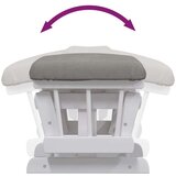 vidaXL Stolica za ljuljanje s tabureom svjetlosiva od tkanine | shoptok.hr