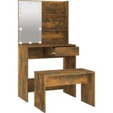  Set toaletnog stolića LED boja hrasta od konstruiranog drva | shoptok.hr