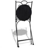 Bistro 3-dijelni bistro set s keramičkim pločicama plavo-bijeli | shoptok.hr