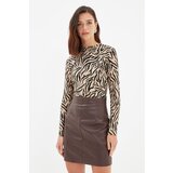 Trendyol Multicolor Patterned Crop Knitted Blouse Cijene