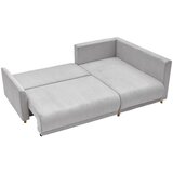P & B KOTNA SEDEŽNA GARNITURA, rebrasti žamet svetlo siva | Shoptok.si