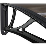 Nadstrešnica za vrata Crna 100x75 cm Polikarbonat | shoptok.hr