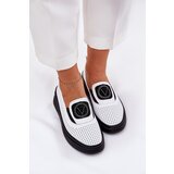 VINCEZA Ladies Leather Moccasins On Platform And Wedge White 79522 | Shoptok.si