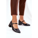 Boto Lacquered Pumps With Strap And Buckle Black Savilae | Shoptok.si
