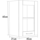 MID.YOU Kuhinjska Zgornja Omarica Colura, Bela, Antracit, Š 40cm | Shoptok.si