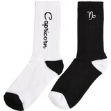 MT Accessoires Zodiac Socks 2-Pack Black/White Capricorn | shoptok.hr