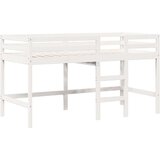 vidaXL Visoki krevet s krovom bijeli 90 x 190 cm od masivne borovine | shoptok.hr