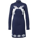 Pieces Pletena obleka 'FIRA' mornarska / bela | Shoptok.si